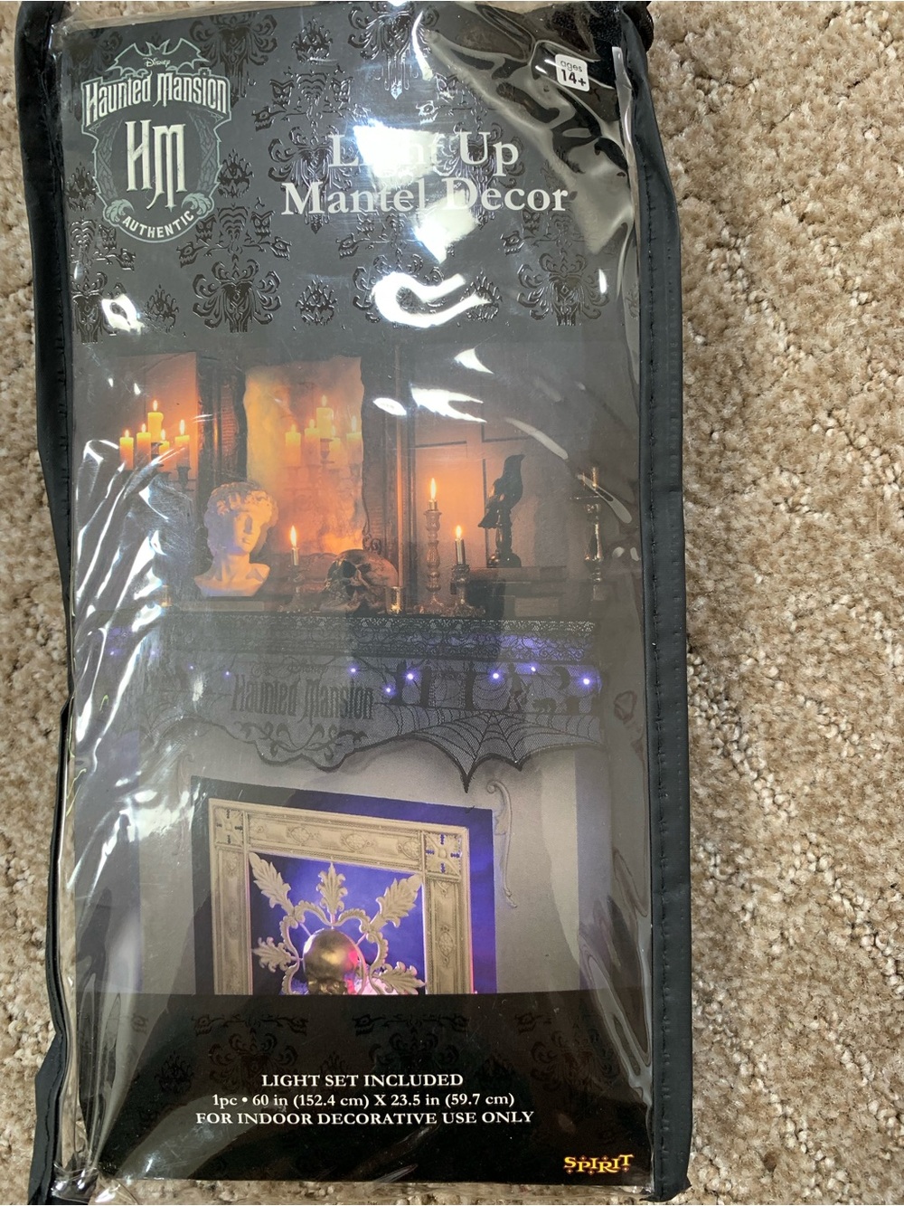 Light-Up Mantel Decor - Black and Purple